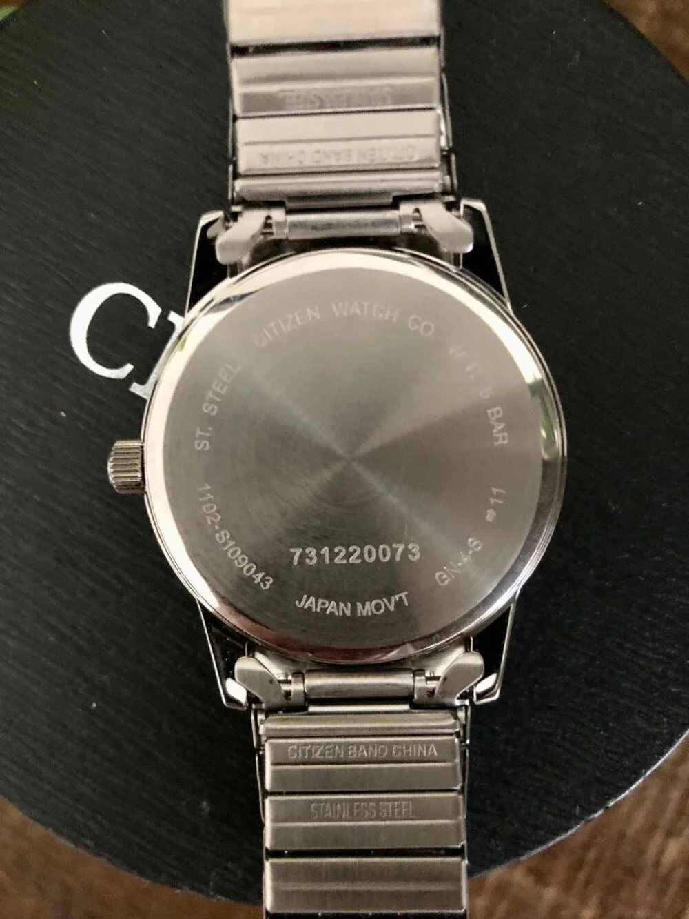CITIZEN Men's Silver Toned Quartz Watch, Stretch Band